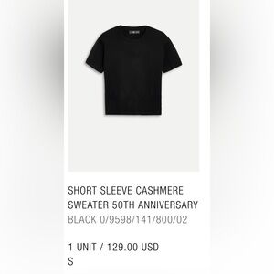 Zara Black Knit Cashmere s/s Sweater